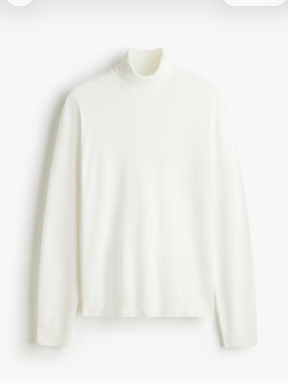 H&M Cream Turtleneck Long Sleeve Tee